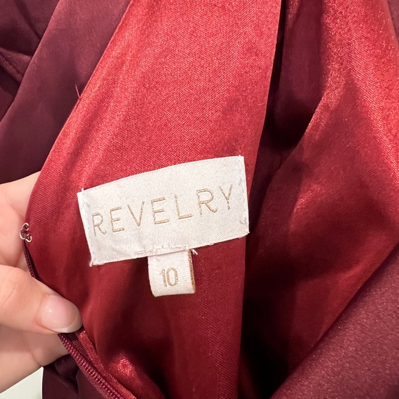 Revelry Gwen Satin Bridesmaid Dress - Picture 4 of 6